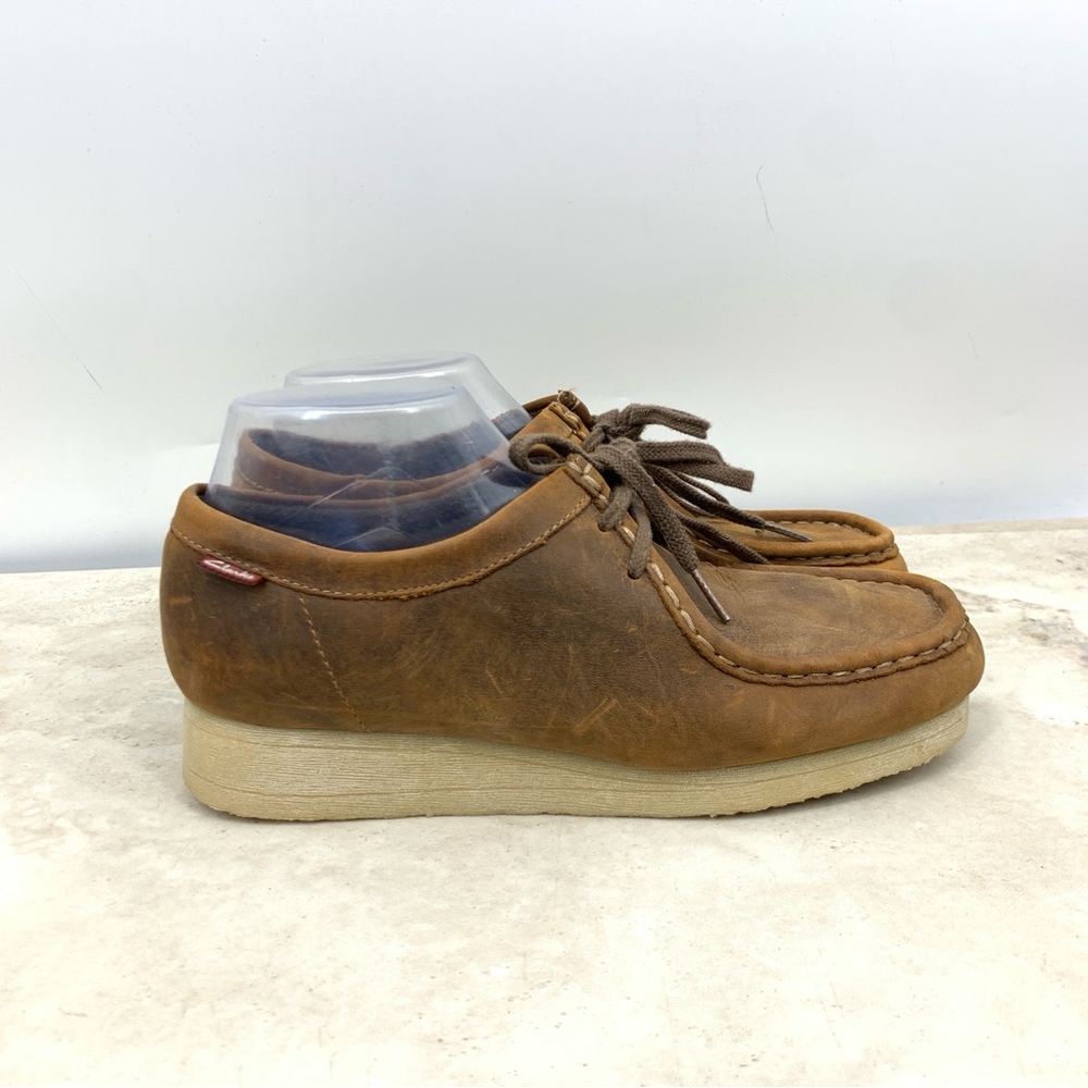 Clarks Tan Leather Casual Sneakers